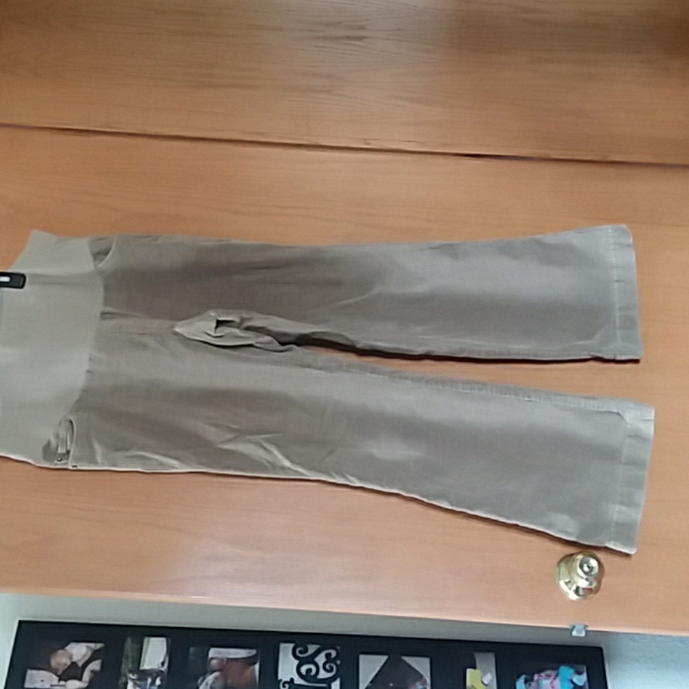 Tan corduroy maternity pants